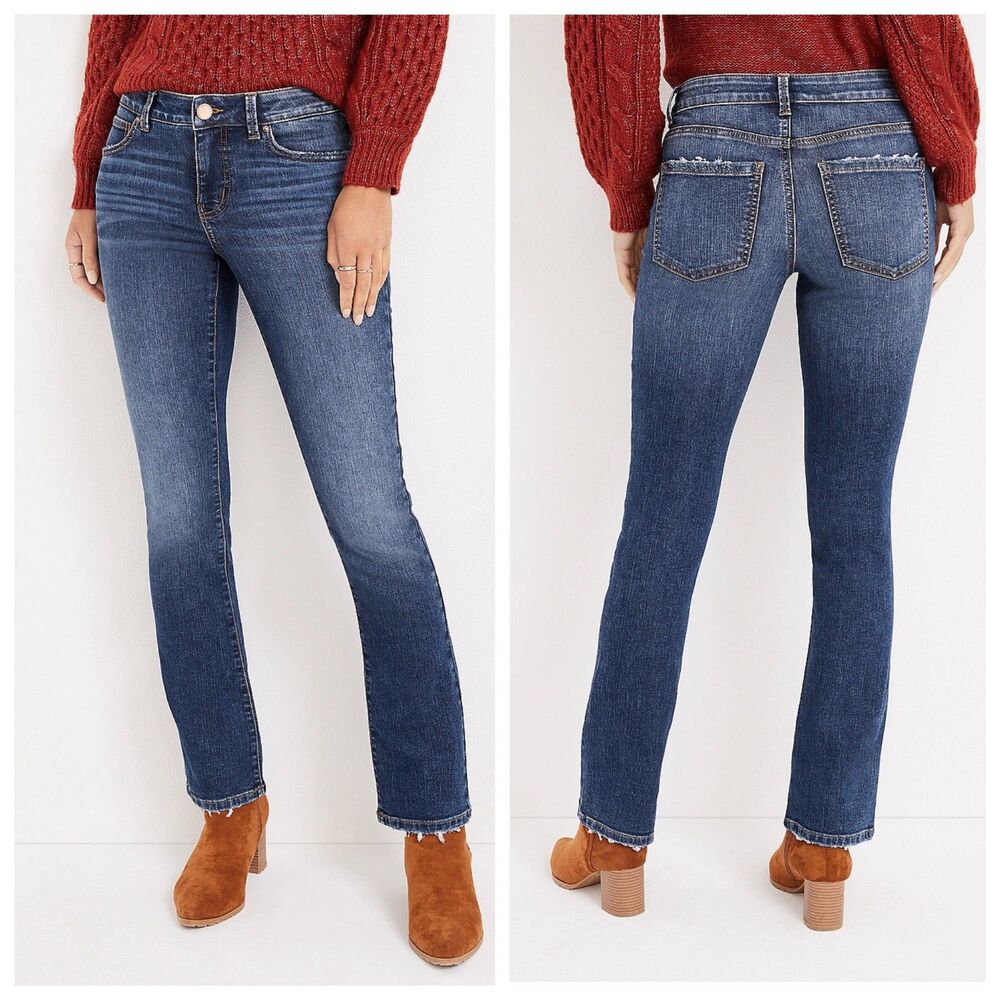 Maurices | Everflex Slim Bootcut Mid Rise Jeans Size 4 in Dark Sandblast
